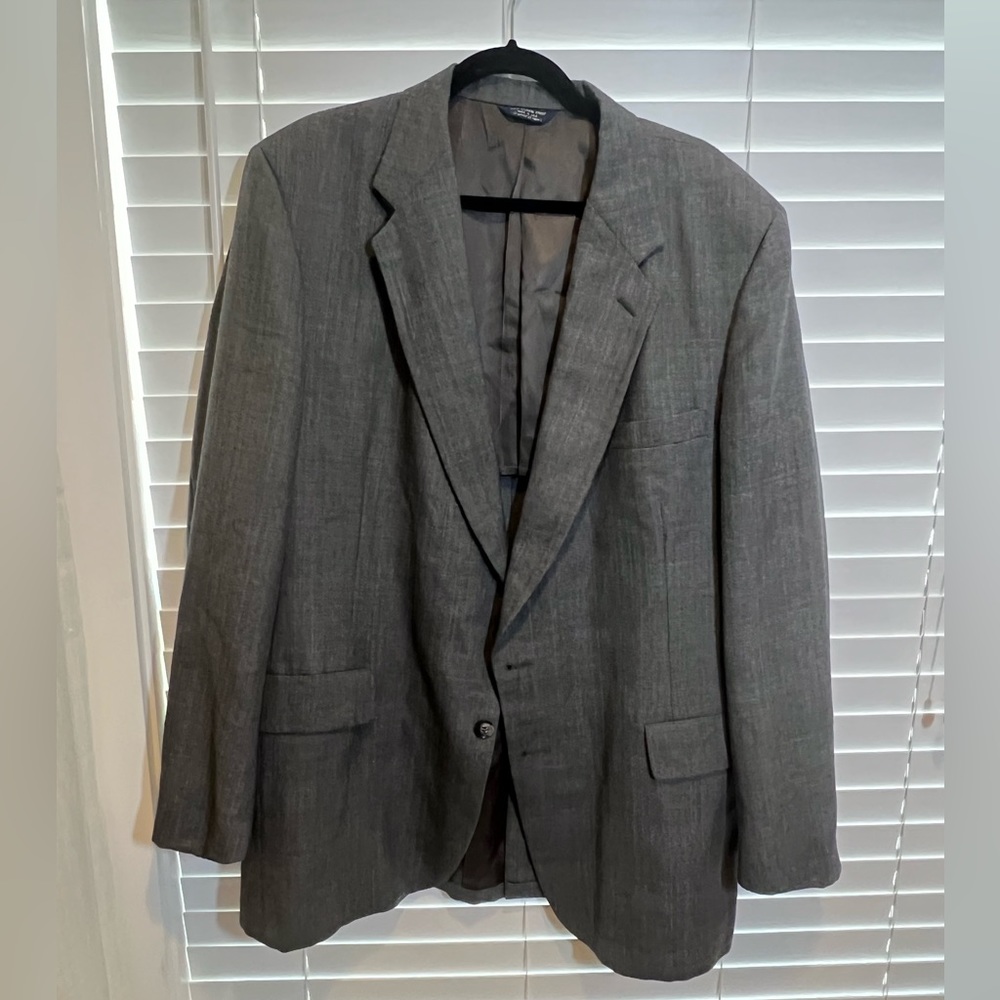 Kuppenheimer Mens Vintage Grey Glen Check Plaid Two Button Blazer Sport‎ Coat